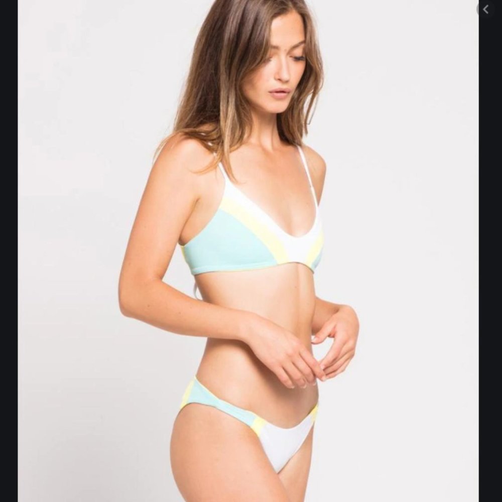 L*Space Johnny Bikini Bottom sz Small White Lemon - Picture 4 of 4